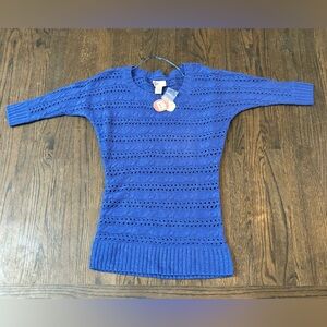 NWT SO Women’s Blue Sweater Size M with sparkle thread